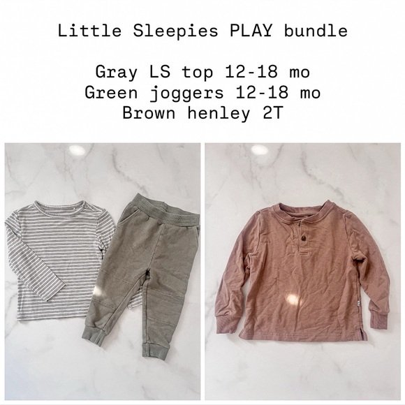 Little Sleepies PLAY Collection 3 Piece Toddler Boy Bundle
